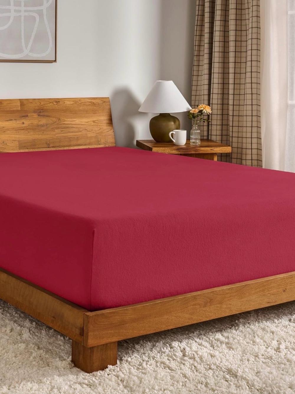 Red Queen Fitted 100% Cotton Flannel Sheet - Just the Fitted Sheet